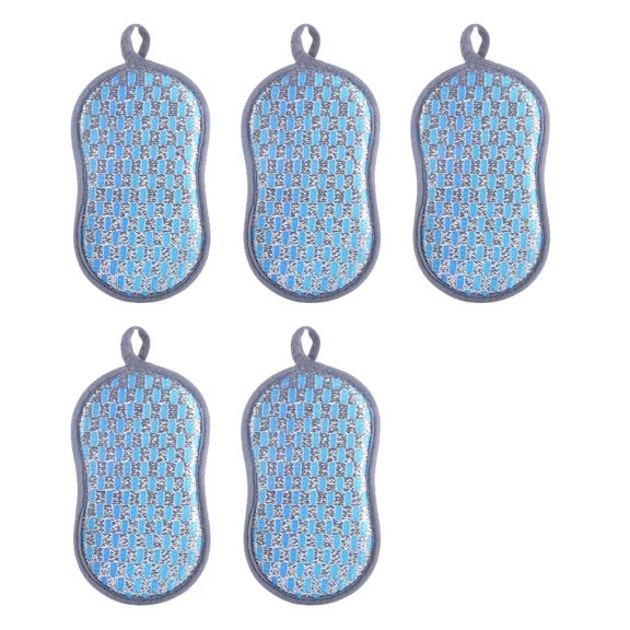 Multi-Purpose Scrub Sponges for Kitchen - Non-Scratch Microfiber Sponge Along with Heavy Duty Scouring Power - Effortless Cleaning of Dishes, Pots and Pans,blue,blue,G40819
