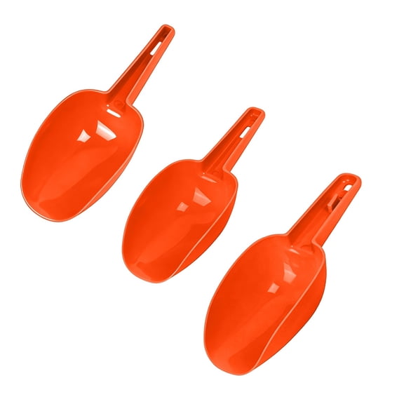 Multi Purpose Shovel Set 3 Piece Plastic Garden Scoop for Soil Potting Kitchen Flour and Pet Food Storage