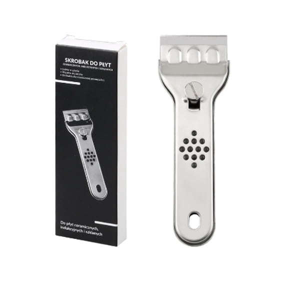 Multi-Purpose Silvery Scraper Tool - 6.3 Inches for Stove Tops, Windows, Tiles, Metal Surfaces, Paint & Adhesive Removal