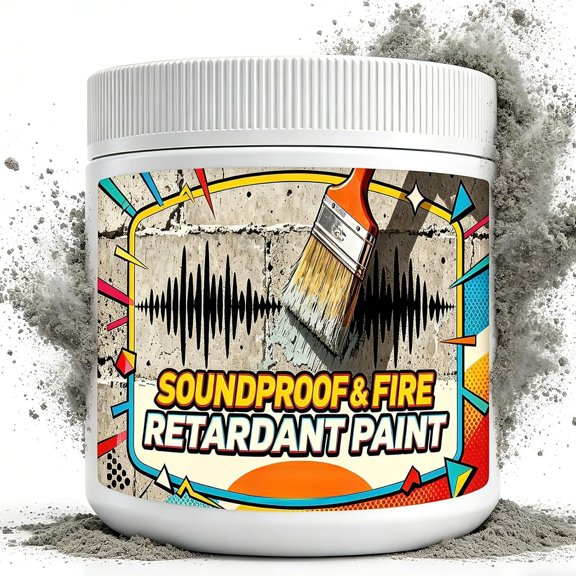 Multi-Purpose Soundproofing & Fire Retardant - Sound Dampening Acoustic Coating for Walls, Ceilings, Floors - Vibration & Noise Reduction for Theater, Bedroom, Studio