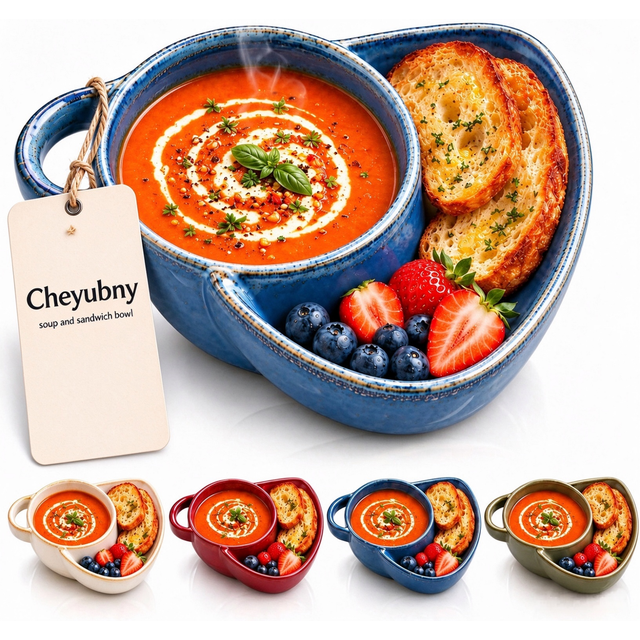 Multi-Purpose Soup and Sandwich Bowls Combo, Ceramics Soup Sandwich ...