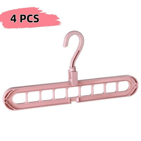 Multi-Purpose Space Saving Clothes Hanger with 9 Hole, Plastic Closet Clothes Hanger Organizer for Heavy Clothes Shirts Pants Dresses Coats