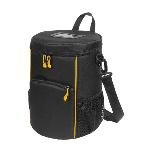 Multi Purpose Sports Ball Organiser With Side Meshes Pockets Nylon Ball Collection Bag For Tennis Baseball
