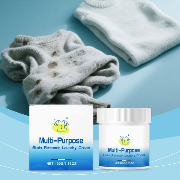 Multi-Purpose Stain-Removing Laundry Paste - 100g Detergent for Daily Clothes Cleaning, on Stubborn Stains, Suitable for All Fabric Types, Practical Home Laundry Cleaner, 2.48*2.24in