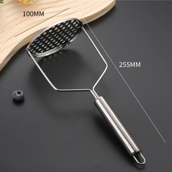 Quick-Release Stainless Steel Potato Masher Manual Fruit Vegetable Pressure Mud Machine Kitchen Children Food Crusher Complementary Gadget; Typpkmm