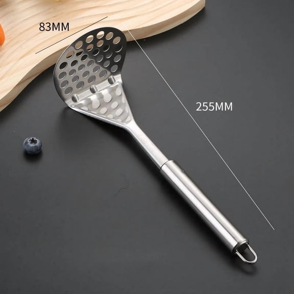 Multi-Purpose Stainless Steel Potato Masher Manual Fruit Vegetable Pressure Mud Machine Kitchen Children Food Crusher Complementary Gadget  Typpkmm