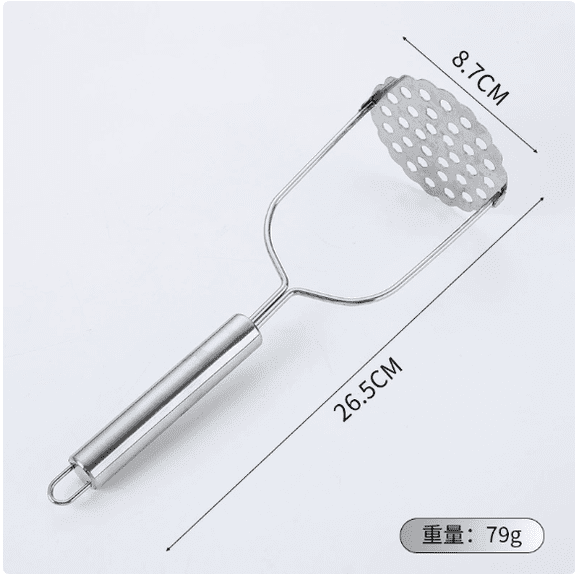Multi-Purpose Stainless Steel Potato Masher Manual Fruit Vegetable Pressure Mud Machine Kitchen Children Food Crusher Complementary Gadget  Typpkmm