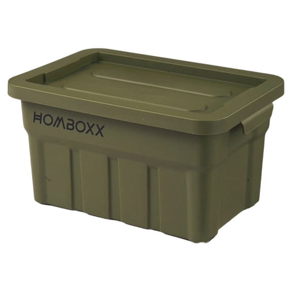 Multi-Purpose Storage Box for Home Car Outdoor, Industrial Design, Large Capacity Thickened Plastic Organizer, Stackable with Carry Handles, A Small Green Storage Box