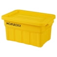 thumbnail image 1 of Multi-Purpose Storage Box for Home Car Outdoor, Industrial Design, Large Capacity Thickened Plastic Organizer, Stackable with Carry Handles, A Small Yellow Storage Box, 1 of 9