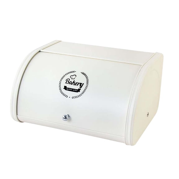 Multi Purpose Storage Container Organization,Kitchenware Storage Box,Metal Bread Box Bin for Countertop Pantry Bakery Cookies White