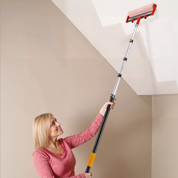 Multi-Purpose Telescopic Extension Pole 4.66-19 FT, Lightweight Paint & Cleaning Pole for Walls, Windows & More