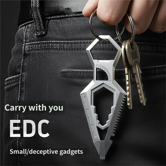 Multi-Purpose Tool Sword, QQZ Portable 9-in- Multi-Tool, Bottle Opener Ruler Sander Saw Cutter Screwdriver Wrench for Outdoor Camping DIY