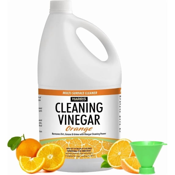 Multi-Purpose Vinegar Household Surface Cleaner, Orange Scent, 128oz, Easy Pour Funnel Included