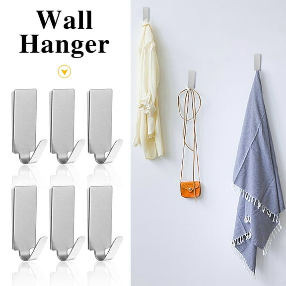 Multi Purpose Wall Hook Set Self Adhesive Towel Hat Key Holder Bathroom Kitchen Storage Rack Non Drilling Punch Free Organizer Hooks Strong Load Bearing Wall Mounted Household Utility Hooks