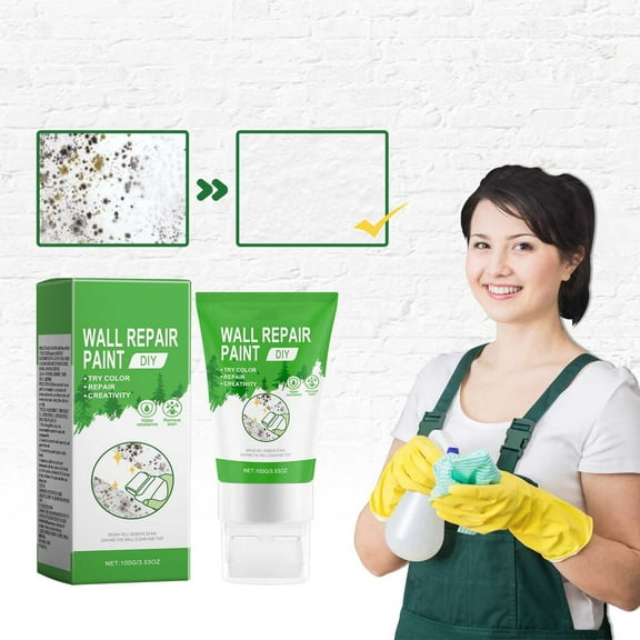 Multi-Purpose Wall Repair Paint | Covers Stains, Graffiti & Cracks | White Matching Finish | Durable & Weather-Resistant | Easy Application | 100g