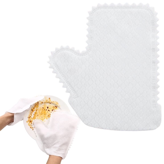 Multi Purpose Washable Dusting Glove for Home Cleaning, Reusable Dry Cleaning Mitt for Blinds Vents Keyboards & Car Dashboards, Lifts Dust Without Chemicals, White - 1 Glove, By Harlik
