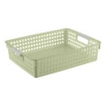 thumbnail image 1 of Multi - Purpose Waterproof Plastic Storage Baskets - Versatile Organizer for Bathroom, Laundry, Toy Storage - Durable & Easy to Clean, Stackable Design for Space Saving,Green, 1 of 5