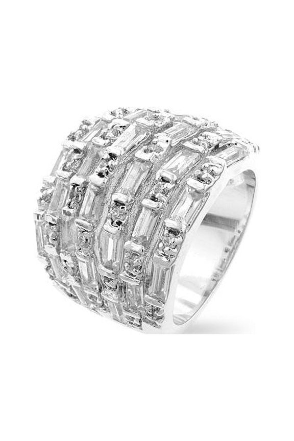 Multi Row Cubic Zirconia Fashion Ring
