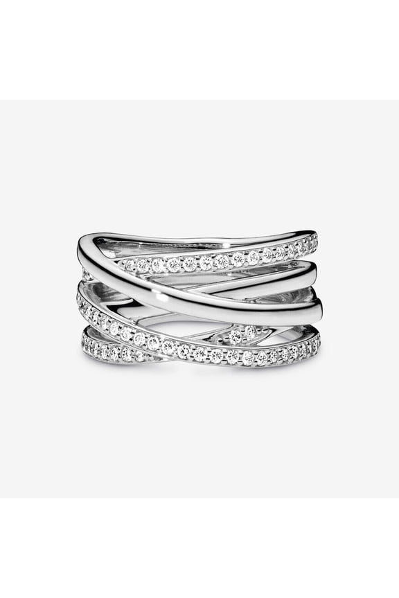 Multi Row Eternity Engagement Ring 1.7 Ct Simulated Diamond 14K White Gold Plated
