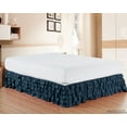 thumbnail image 1 of Multi Ruffle Bed Skirt 15inch Drop Full,Navy Blue, 1 of 3