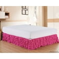 thumbnail image 1 of Multi Ruffle Bed Skirt 15inch Drop Full,Pink, 1 of 3