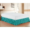 thumbnail image 1 of Multi Ruffle Bed Skirt 15inch Drop Full,Turquoise, 1 of 3