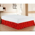 thumbnail image 1 of Multi Ruffle Bed Skirt 15inch Drop King Red, 1 of 3