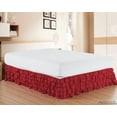 thumbnail image 1 of Multi Ruffle Bed Skirt 15inch Drop Queen Burgundy, 1 of 3