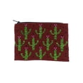 thumbnail image 1 of Multi Saguaro Cactus Pattern Czech Glass Seed Beaded Coin Purse Zipper Pouch - Womens Fashion Handmade Bags Boho Travel Accessories, 1 of 3
