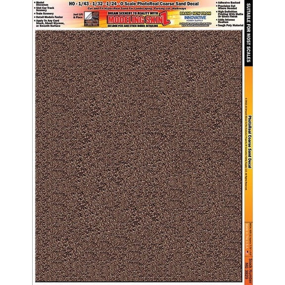 Multi-Scale Modeling SkinZ PhotoReal Peel & Stick Decals: Coarse Sand