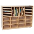 thumbnail image 1 of Wood Designs 44001 Multi-Sectioned Handy Storage Center with (12) Translucent 5" Letter Trays, 1 of 1