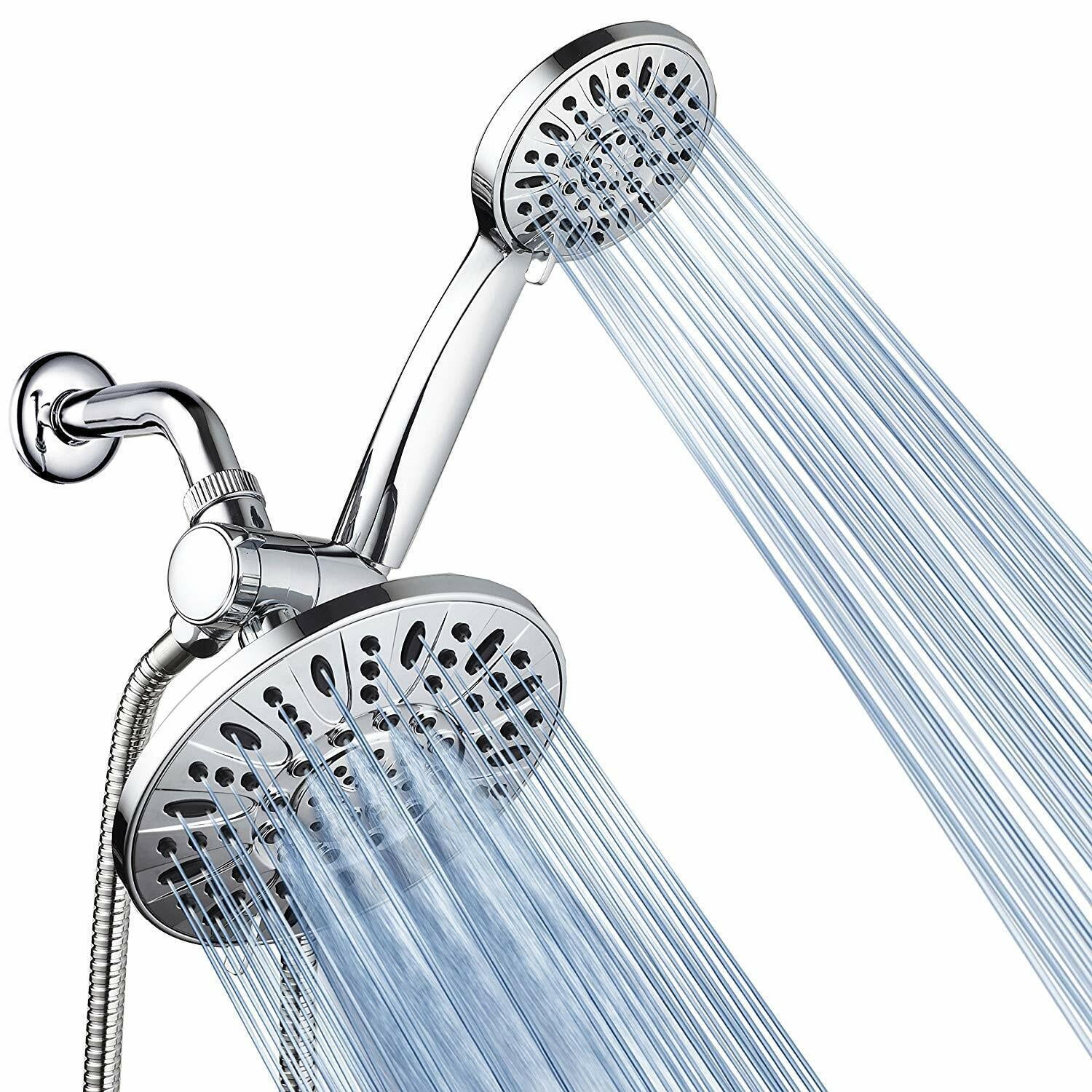 MultiSetting Chrome Rainfall Shower Head Combo