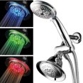 MultiSetting High Pressure Handheld Shower with LED Showerhead Combo