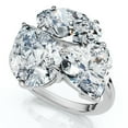 thumbnail image 1 of Multi Shape Diamond Ring, Three Stone Diamond Engagement Ring, Women's Cocktail Diamond Ring, Luxurious Partywear Ring, 925 Sterling Silver, 2.7 Ct Simulated Diamond, Gift Ring For Her, 1 of 4