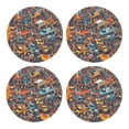 thumbnail image 1 of Multi-Shape Mdf Cork Coaster 4 Pieces Of Anti-Slip, Anti-Wear And Anti-Fouling 3.9in Easy To Clean And Stable Structure Engineering Vehicle (2) Round Shape, 1 of 7
