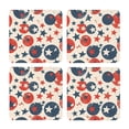 thumbnail image 1 of Multi-Shape Mdf Cork Coaster 4 Pieces Of Anti-Slip, Anti-Wear And Anti-Fouling 3.9in Easy To Clean And Stable Structure Independence Day Theme Star (2) Square, 1 of 7