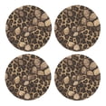 thumbnail image 1 of Multi-Shape Mdf Cork Coaster 4 Pieces Of Anti-Slip, Anti-Wear And Anti-Fouling 3.9in Easy To Clean And Stable Structure Leopard Skin Print Style Firebrick_2 Round Shape, 1 of 7