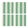 thumbnail image 1 of Multi-Shape Mdf Cork Coaster 4 Pieces Of Anti-Slip, Anti-Wear And Anti-Fouling 3.9in Easy To Clean And Stable Structure Lightgreen Stripe_18292_2 Square, 1 of 7