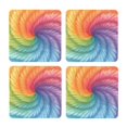thumbnail image 1 of Multi-Shape Mdf Cork Coaster 4 Pieces Of Anti-Slip, Anti-Wear And Anti-Fouling 3.9in Easy To Clean And Stable Structure Lightslategray Tie-Dye Background Vibrant Colors And Swirling Square, 1 of 7