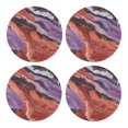 thumbnail image 1 of Multi-Shape Mdf Cork Coaster 4 Pieces Of Anti-Slip, Anti-Wear And Anti-Fouling 3.9in Easy To Clean And Stable Structure Mediumvioletred Marble_3 Round Shape, 1 of 7