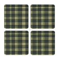 thumbnail image 1 of Multi-Shape Mdf Cork Coaster 4 Pieces Of Anti-Slip, Anti-Wear And Anti-Fouling 3.9in Easy To Clean And Stable Structure Springgreen Buffalo Plaid Check Tartan Scotland_41650_4 Square, 1 of 7