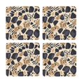 thumbnail image 1 of Multi-Shape Mdf Cork Coaster 4 Pieces Of Anti-Slip, Anti-Wear And Anti-Fouling 3.9in Easy To Clean And Stable Structure Tiger Skin Print Style Dimgray_4 Square, 1 of 7