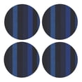 thumbnail image 1 of Multi-Shape Mdf Cork Coaster 4 Pieces Of Anti-Slip, Anti-Wear And Anti-Fouling 3.9in Easy To Clean And Stable Structure Darkblue Stripe_3 Round Shape, 1 of 7