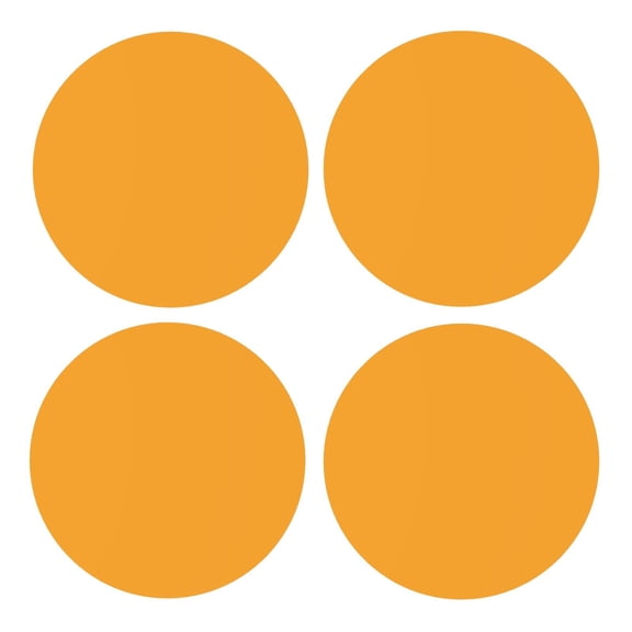 Multi-Shape Mdf Cork Coaster 4 Pieces Of Anti-Slip, Anti-Wear And Anti-Fouling 3.9in Easy To Clean And Stable Structure Orange Yellow Round Shape