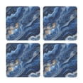 thumbnail image 1 of Multi-Shape Mdf Cork Coaster 4 Pieces Of Anti-Slip, Anti-Wear And Anti-Fouling 3.9in Easy To Clean And Stable Structure Steelblue Marble_3 Square, 1 of 7