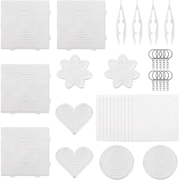 Multi Shape Melty Bead Pegboards For Pixel Art Craft Making
