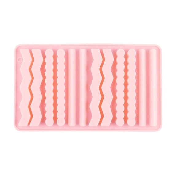 Multi-Shape Silicone Mold Long Strip Cylinder Design 12-Cavity Mixed ...
