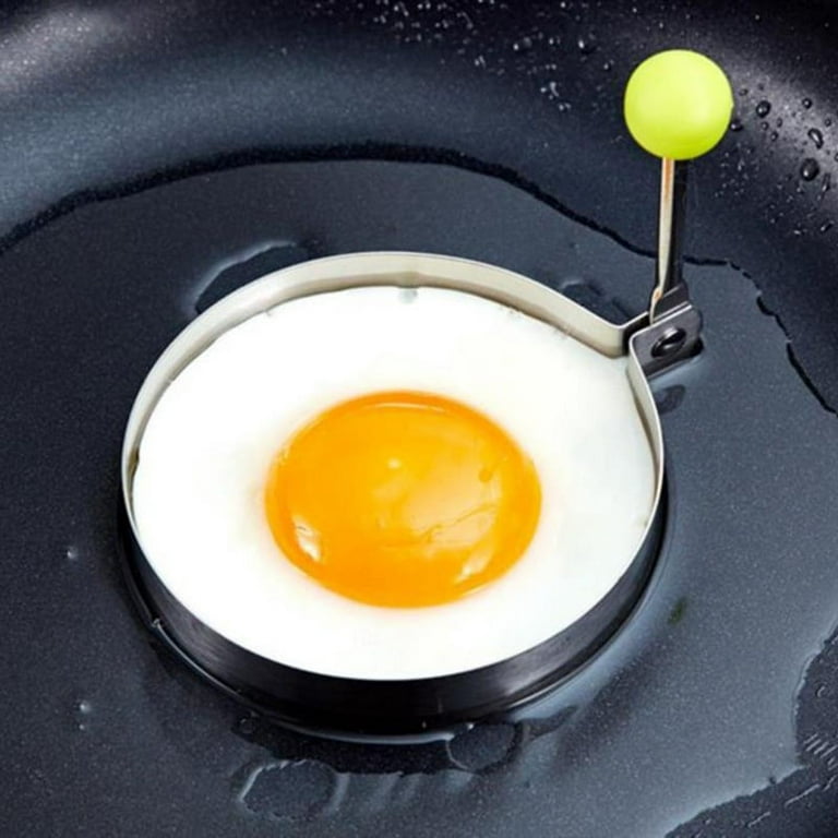 Fried Egg Mold Ring Set of 10 - Stainless Steel Non-Stick Egg Shaper Ring