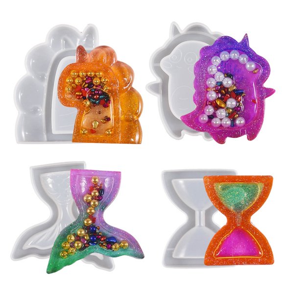 Multi Shapes Epoxy Resin Jewelry Mold Silicone Material for Making Pendants