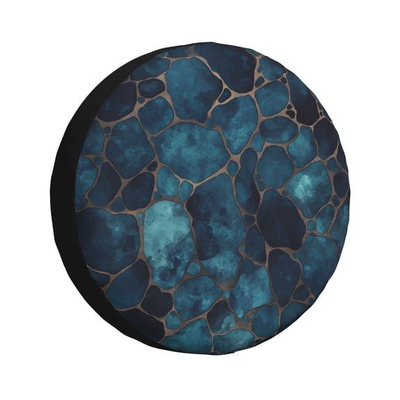 Multi-Size Car Tire Dust Cover Sunscreen, Corrosion, Dust And Water Keep Spare Tires Clean Animal Skin Print Style Darkturquoise_2 14 Inch